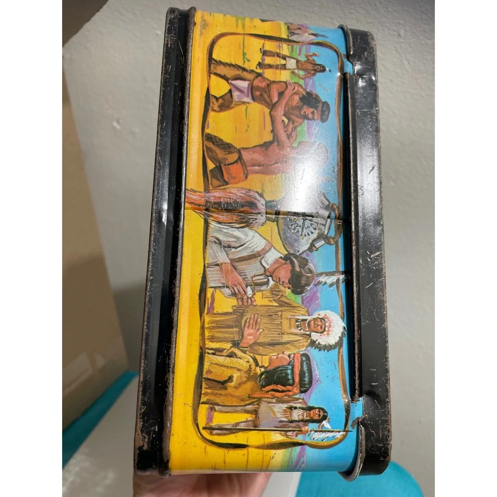 Vintage 1980sLone Ranger Metal Lunchbox Western Decor No Thermos Aladdin